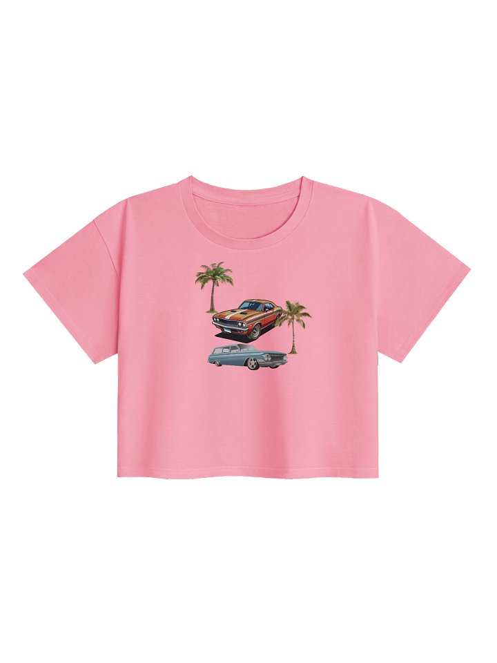 Cute Pink Classic Car Women Tee product image (1)
