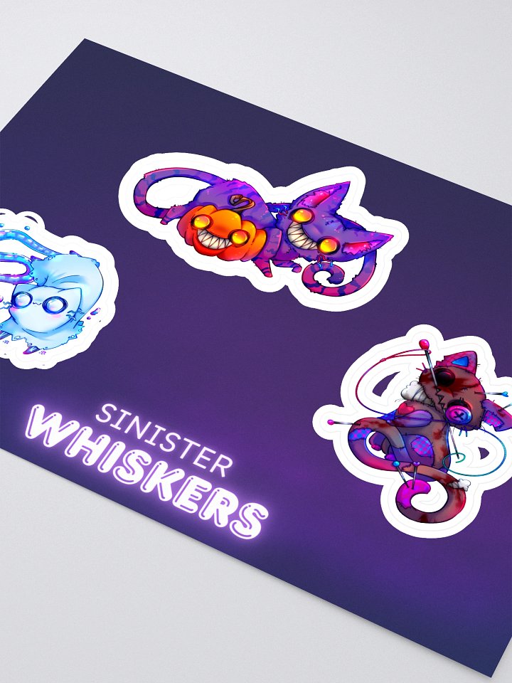Sinister Whiskers | Cat Sticker Sheet product image (2)