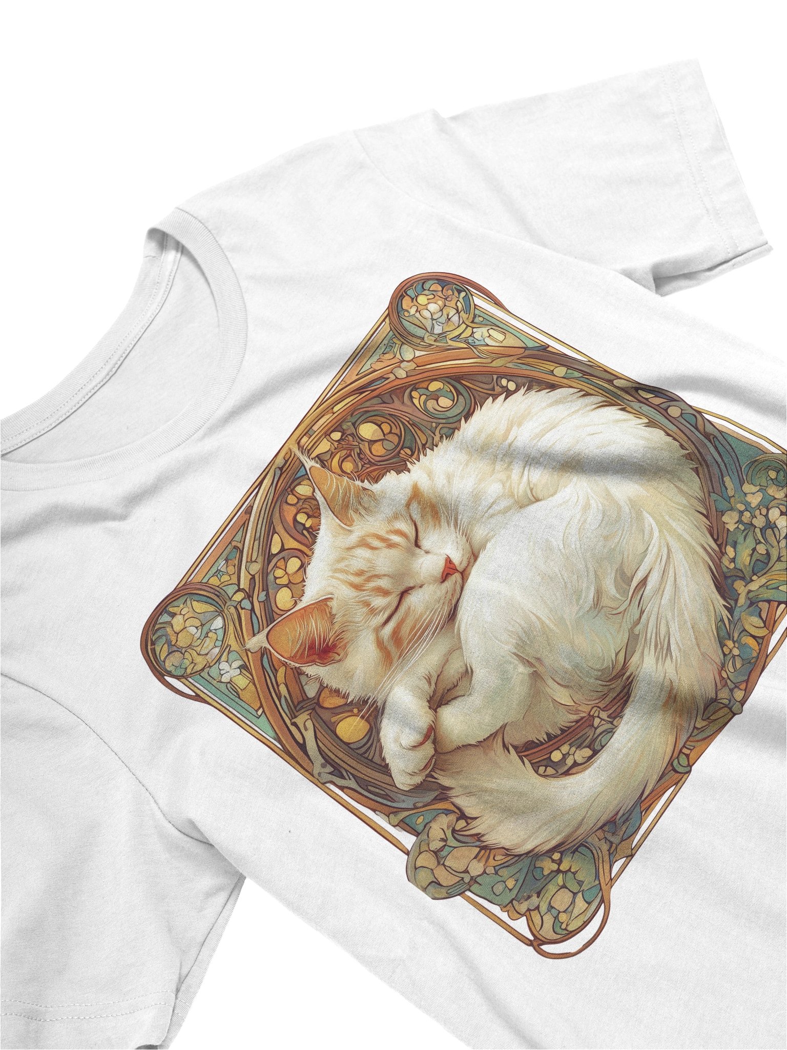 Art Nouveau Cat Dreams T-Shirt product image (2)