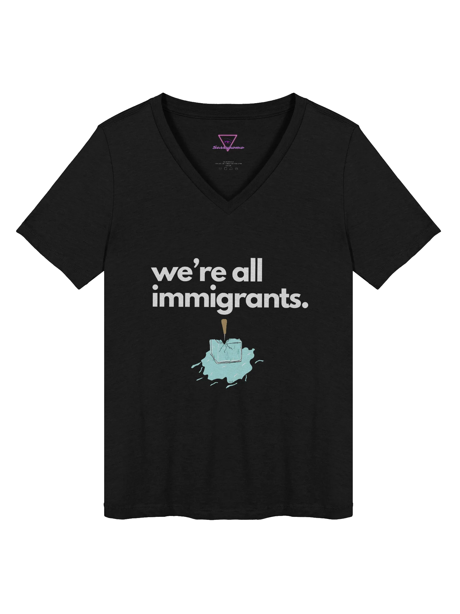 We're All Immigrants Vneck tee product image (1)
