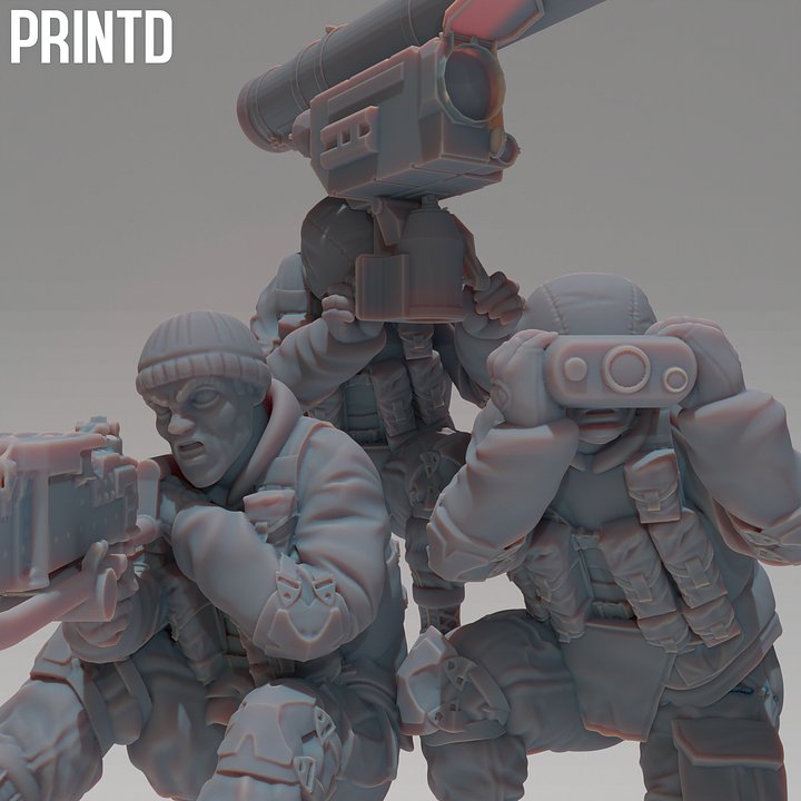 Russian Heavy Weapons Team - Modern Warfare Wargame Hobby Resin Scale Models product image (1)