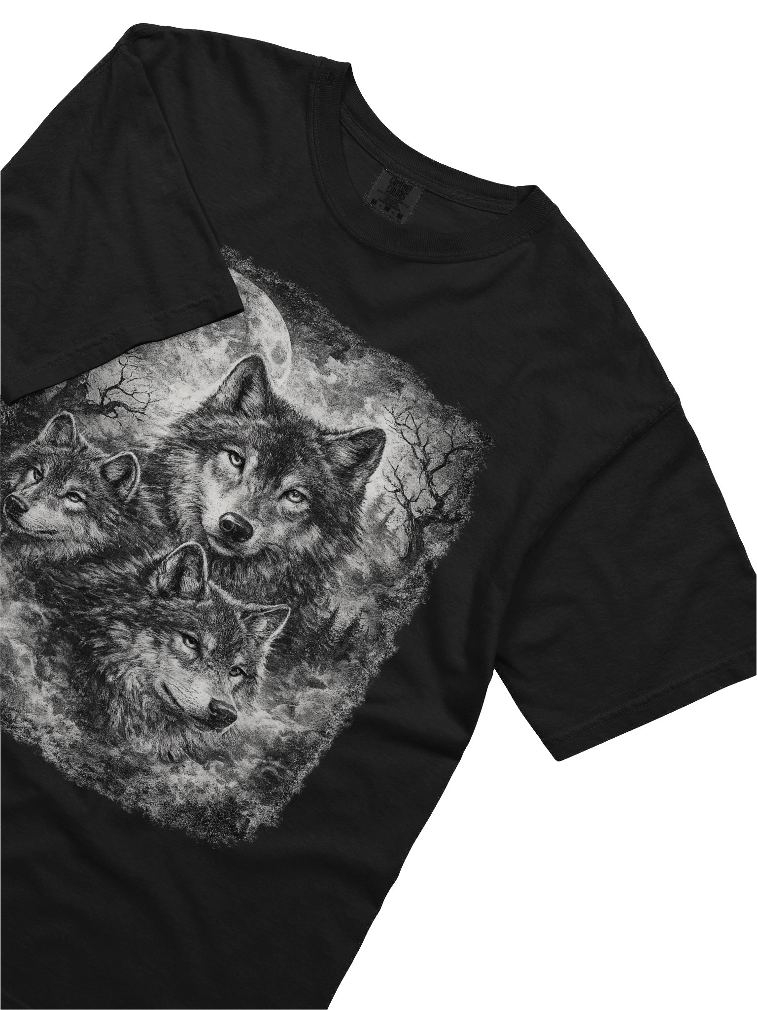 Moonlit Wolf Pack T-Shirt | Vintage Wilderness Nature product image (12)