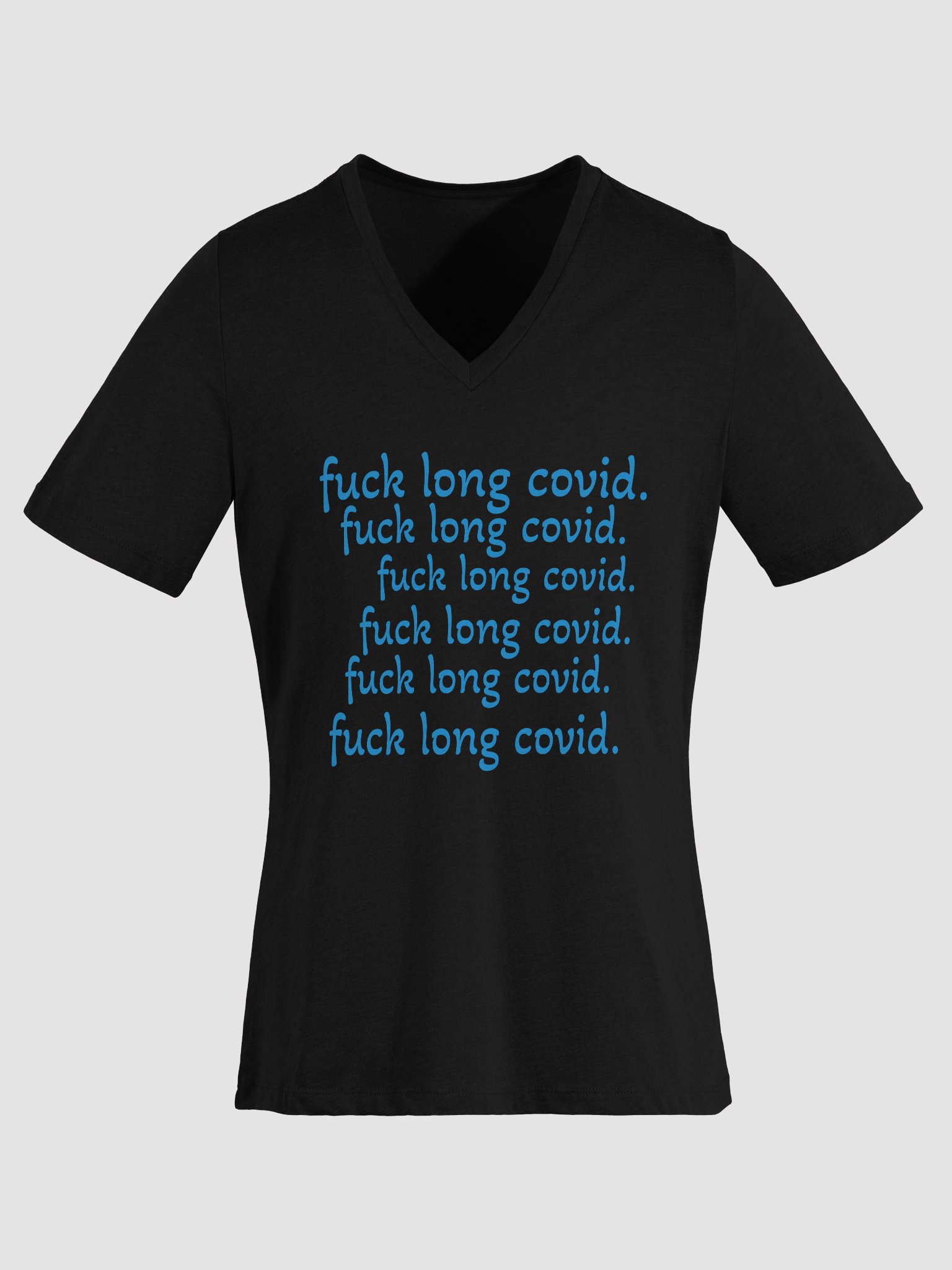 F*ck Long Covid Relaxed V-Neck Tee product image (34)