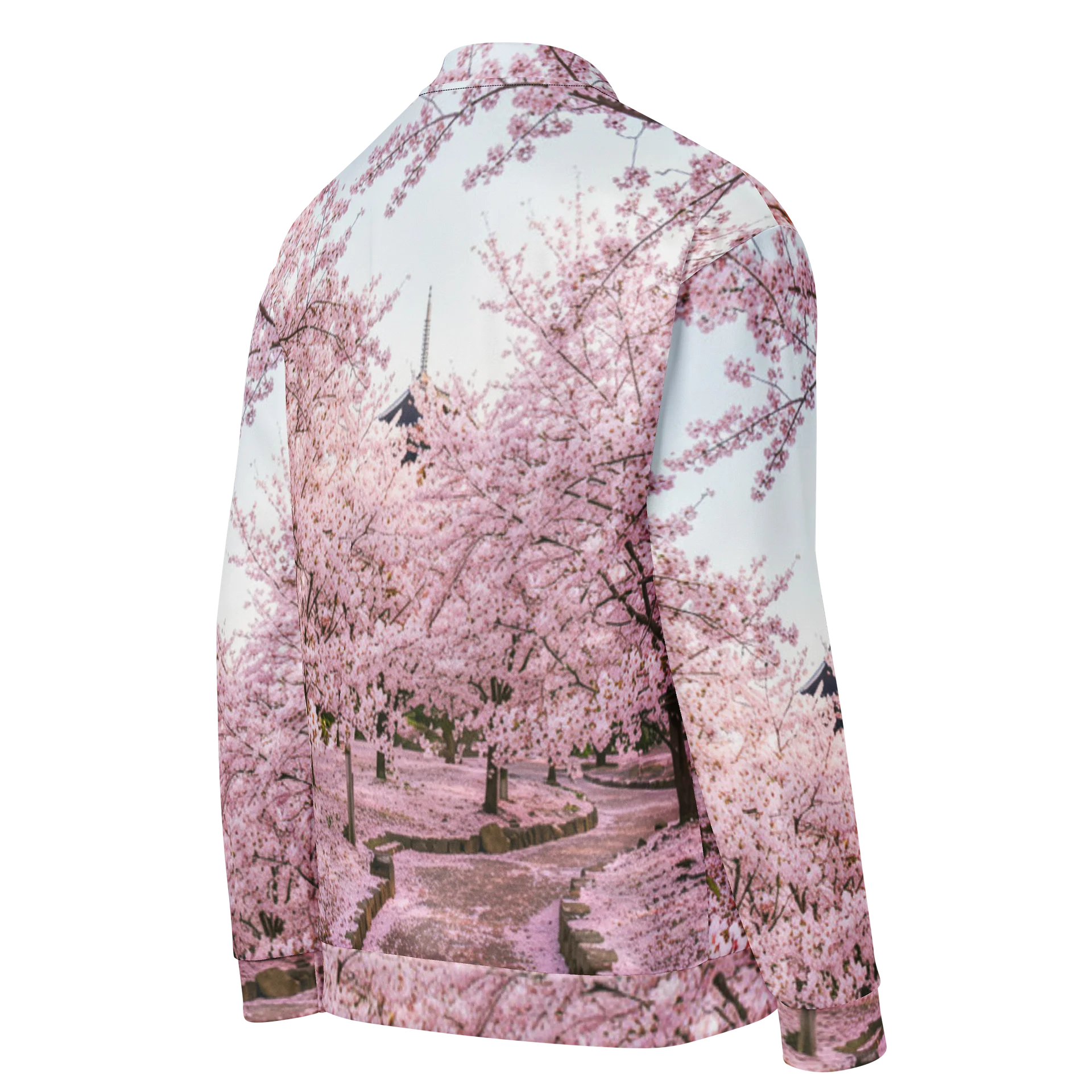 Cherry Blossom Bomber Jacket | Japanese Sakura Print Zip-Up product image (4)