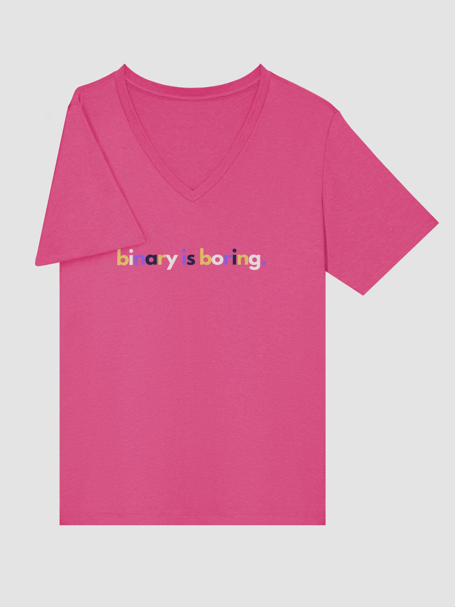 Binary Is Boring Relaxed V-Neck Tee product image (22)