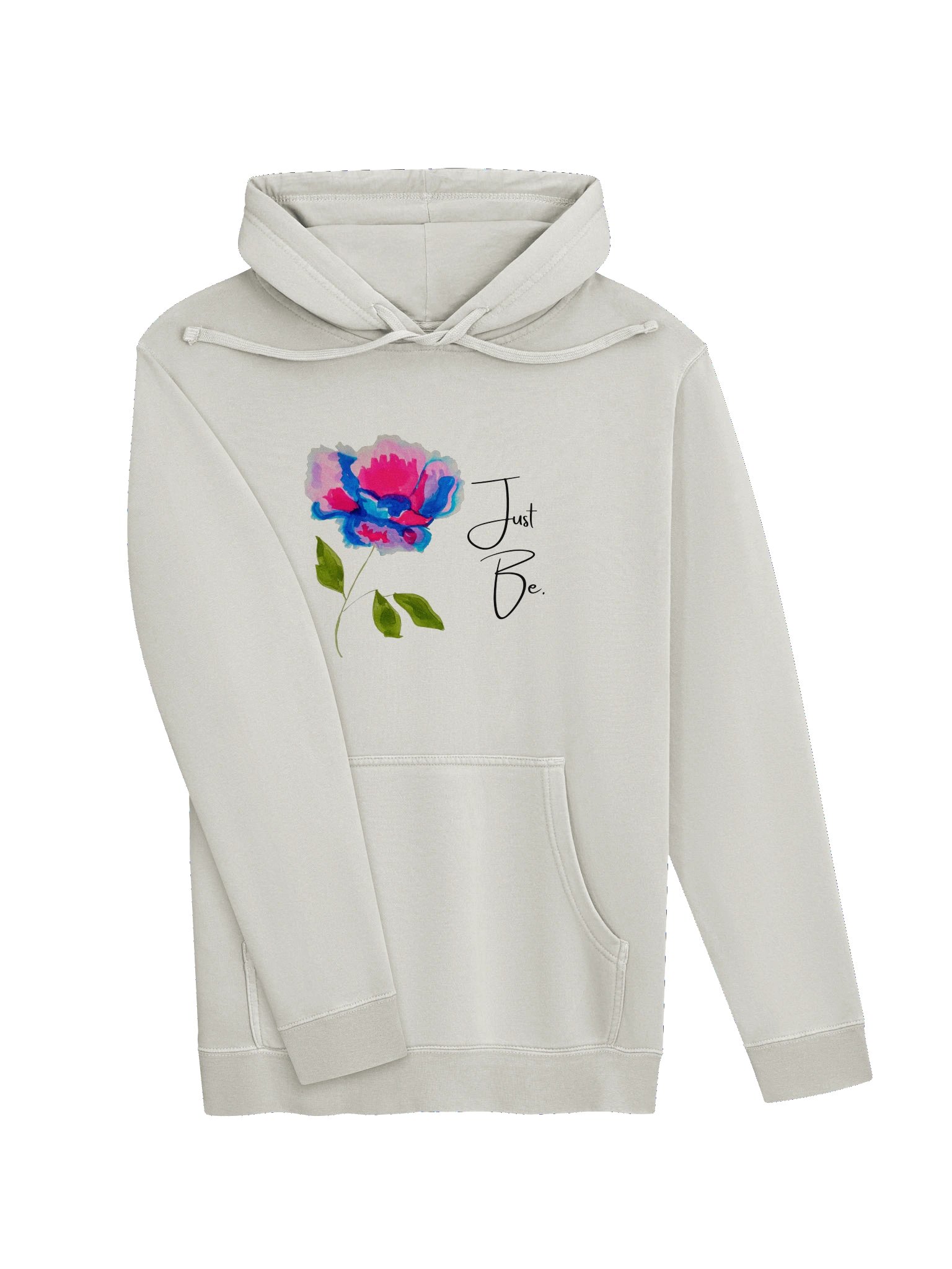 SIGNATURE Line Flower Watercolour Premium Pigment Dyed Hoodie product image (2)