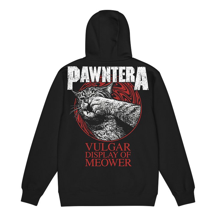 PAWNTERA VULGAR DISPLAY OF MEOWER PREMIUM ZIP HOODIE product image (1)