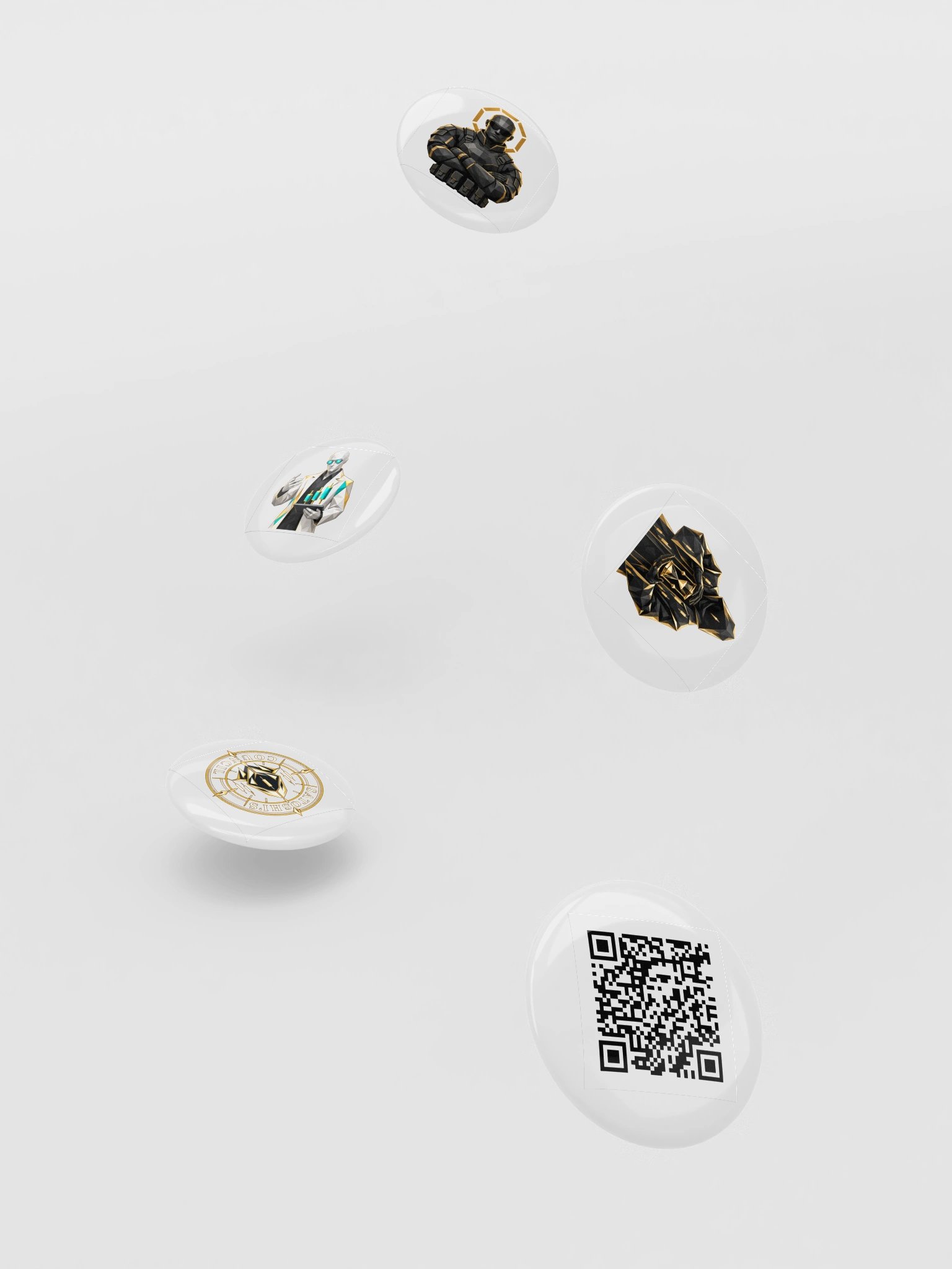 Satoshi’s Council — Five-Piece Desk Button Set product image (5)