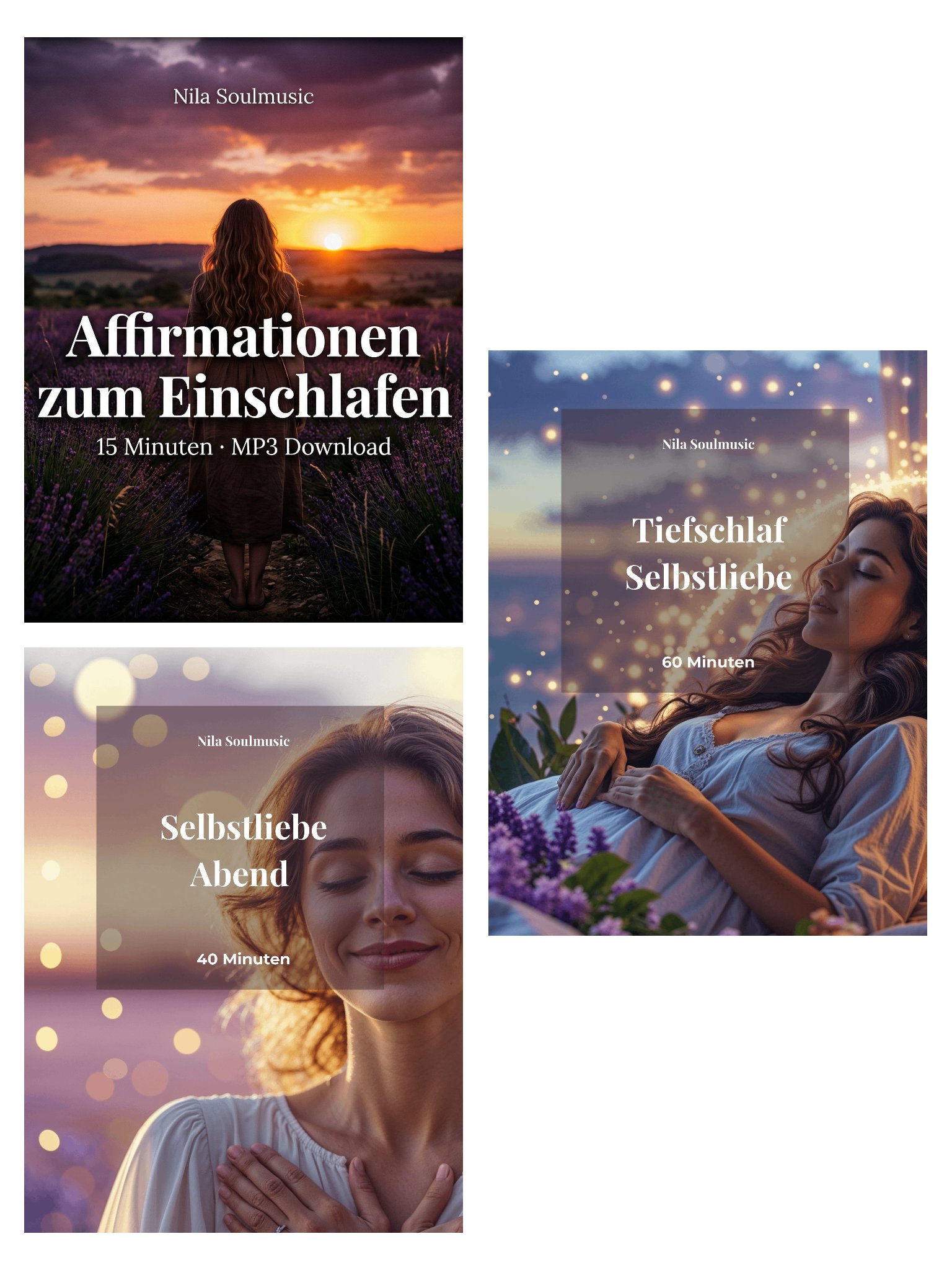 Schlaf-Bundle – 3 geführte Einschlafmeditationen mit Affirmationen (Audio-Download) product image (1)