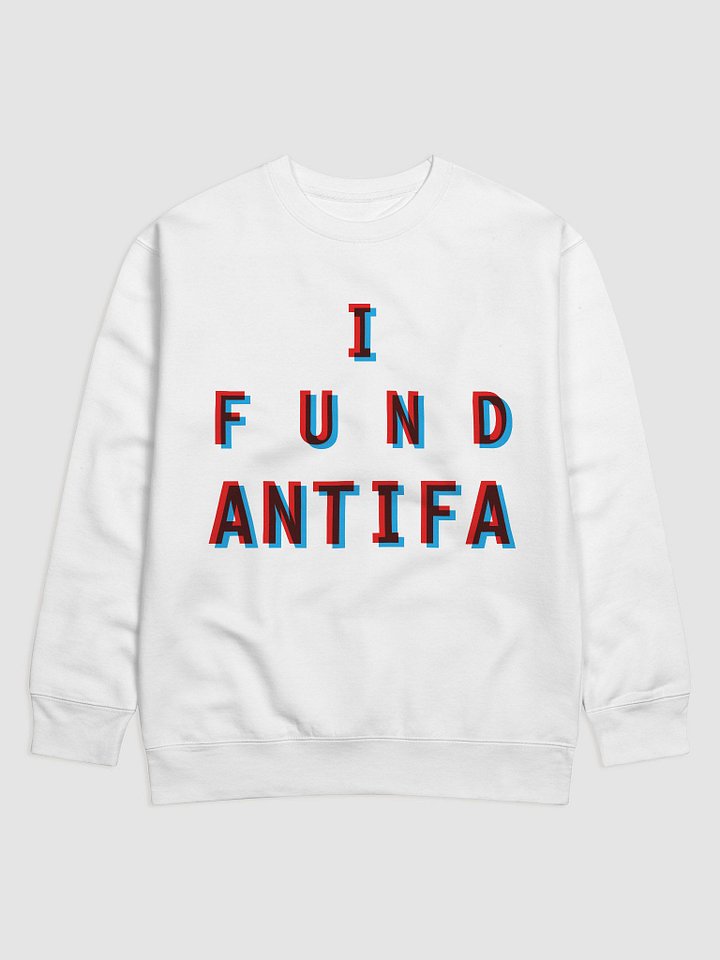 I FUND ANTIFA Red Blue Sweater product image (1)