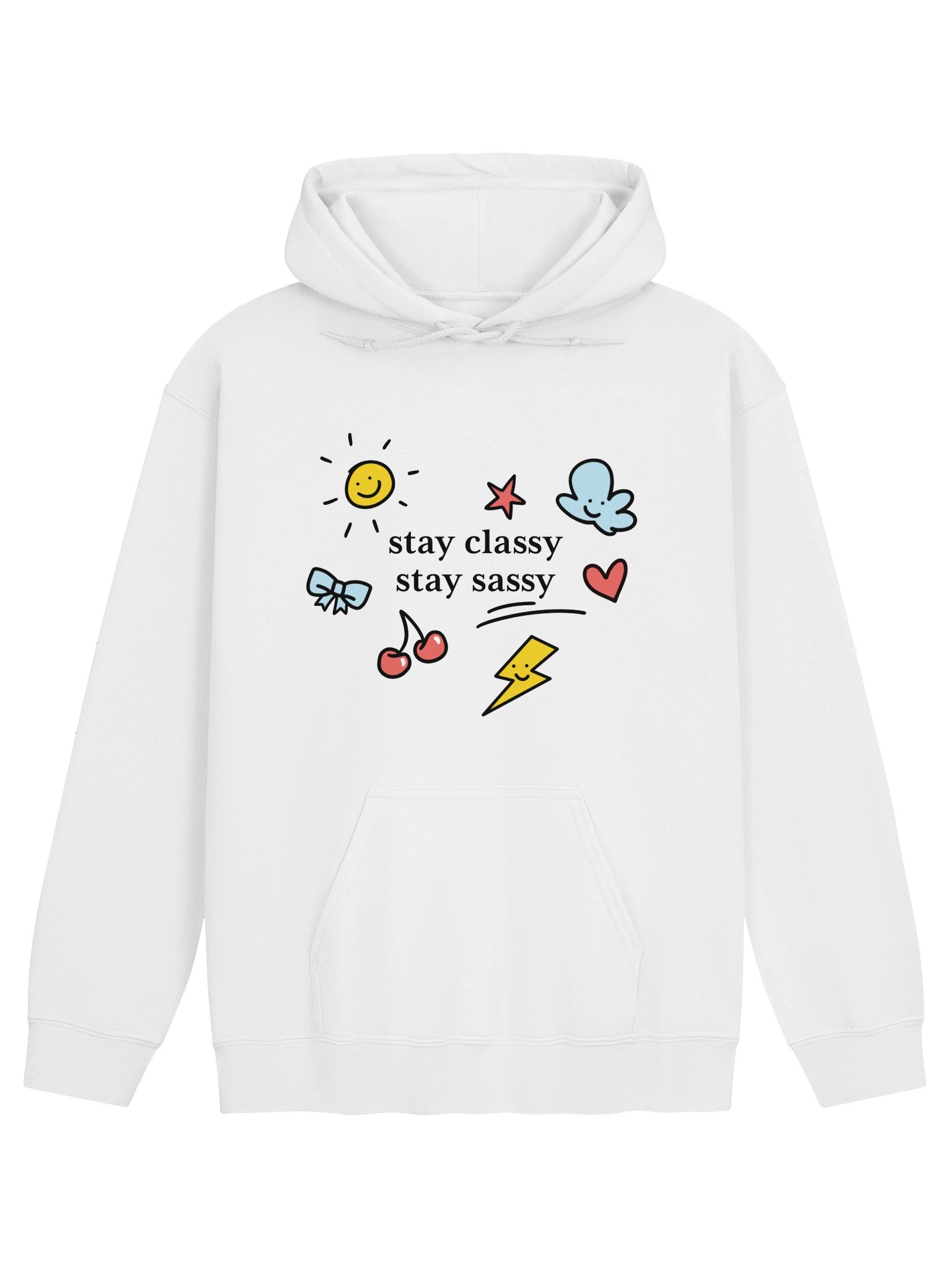 ☁️ stay classy stay sassy⚡️ doodle hoodie product image (3)