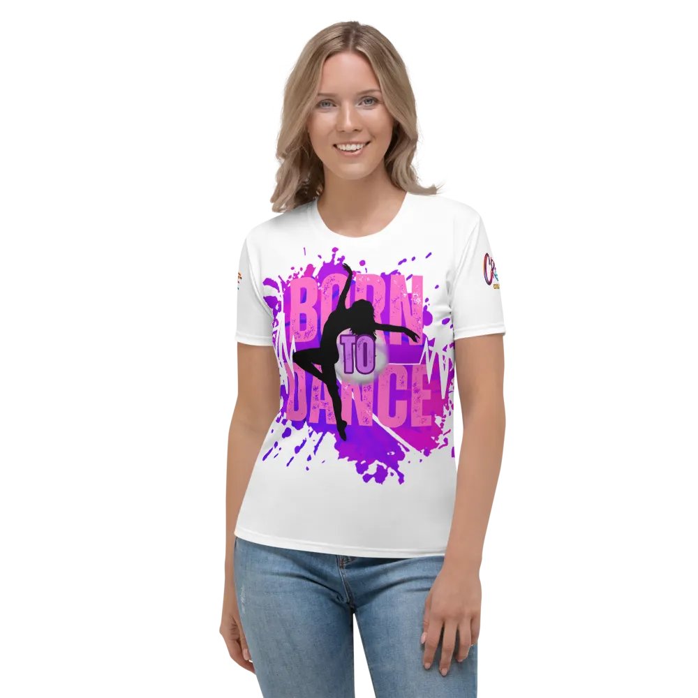 Born to Dance Her Silhouette All-Over Print Women's T-Shirt product image (1)