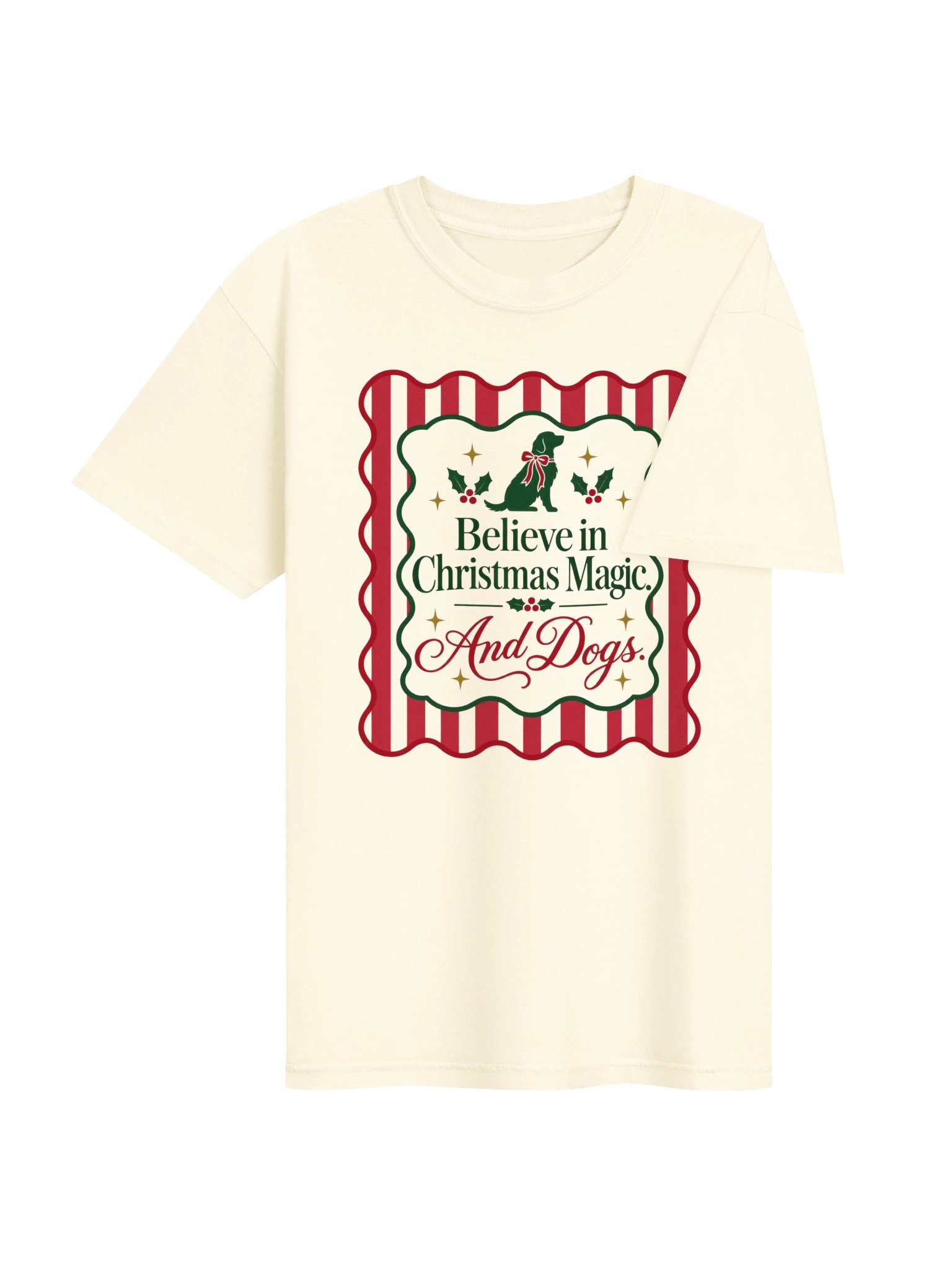 Believe in Christmas Magic and Dogs | Dog Lover Christmas T-Shirt product image (17)