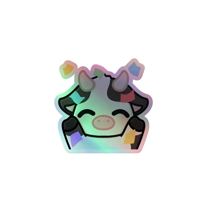 Holographic Shiny Hype Cow Sticker product image (1)