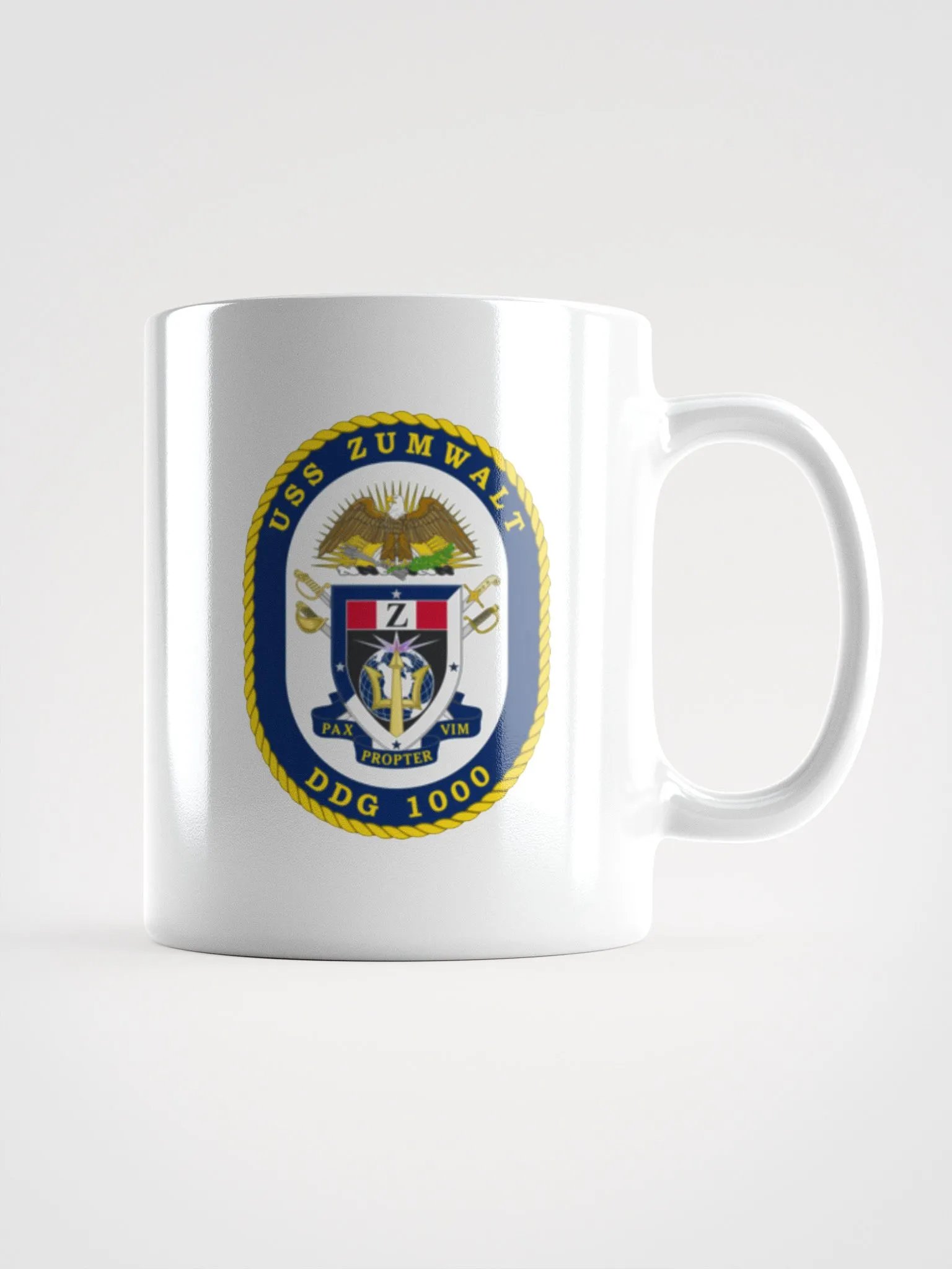 USS Zumwalt DDG 1000: White Coffee Cup product image (1)