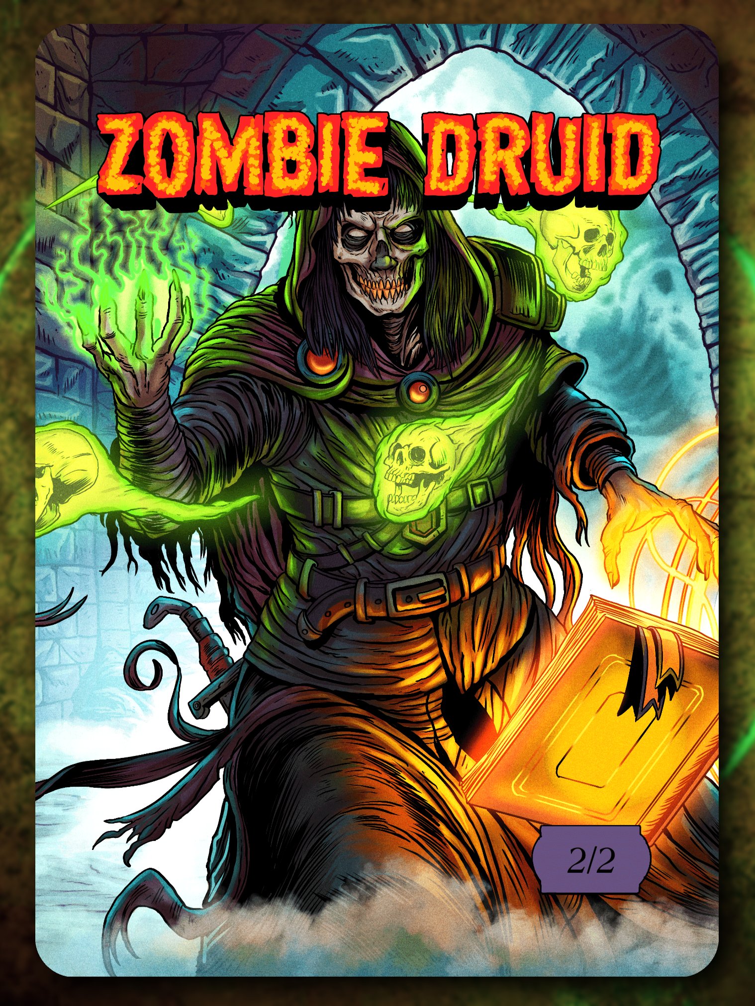Zombie Druid 2/2 Full Art Token product image (1)
