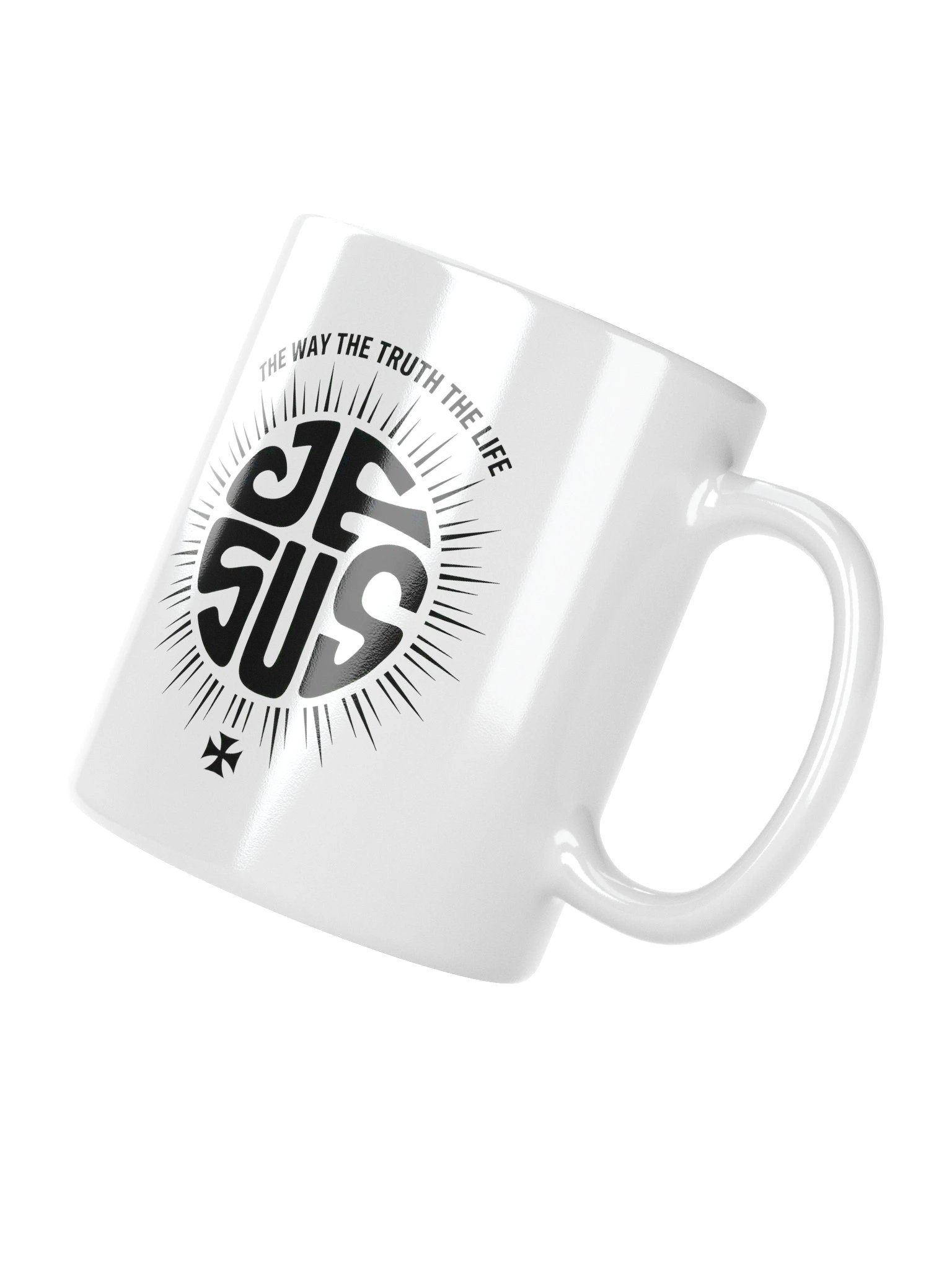 Jesus Retro Groovy Circular Cross Typography Tee product image (4)