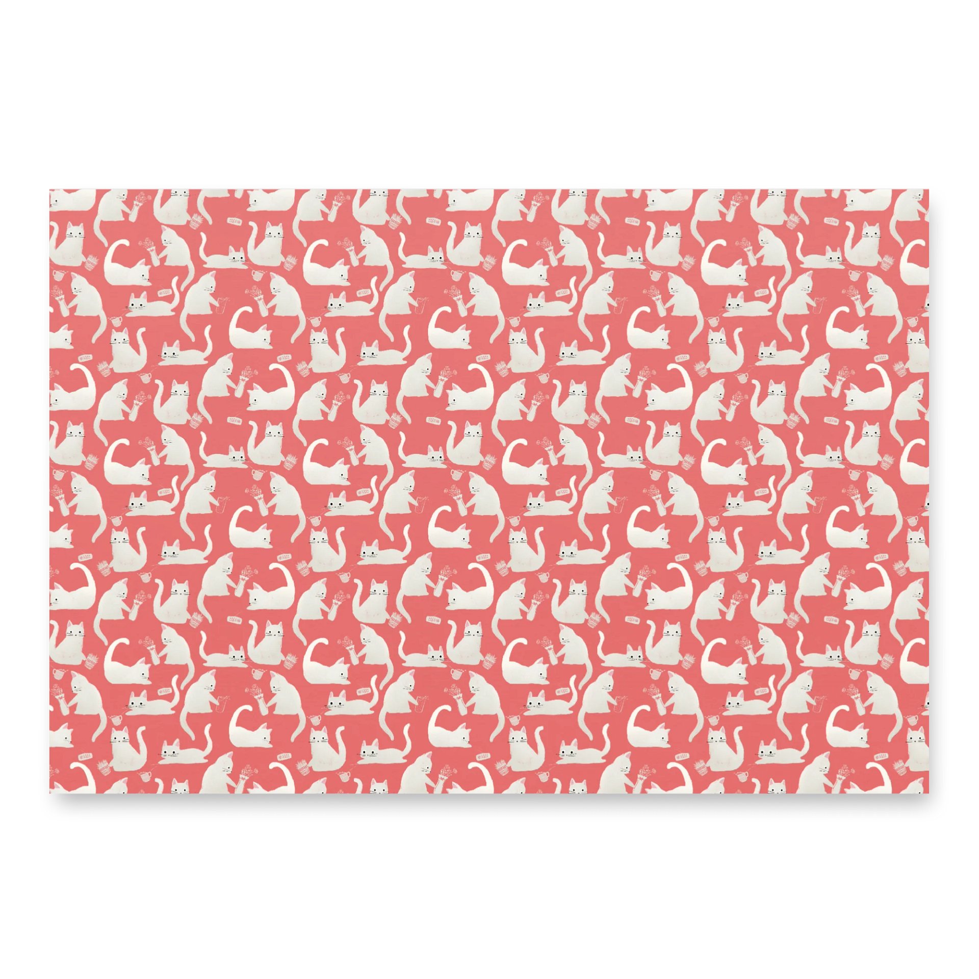 Bad Cats Knocking Stuff Over Wrapping Paper in Pink, 3 Pack product image (4)