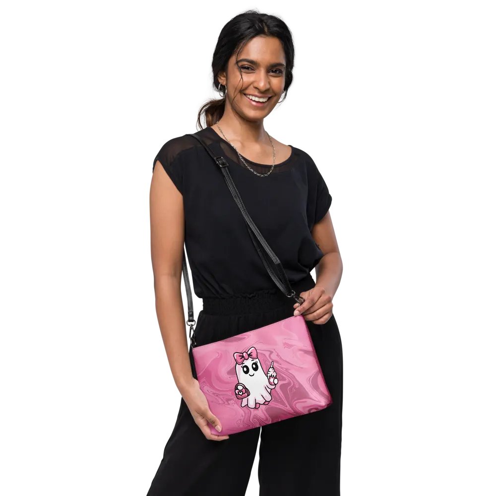 Cute Ghost Flip-Sided Faux Leather Crossbody Bag product image (2)