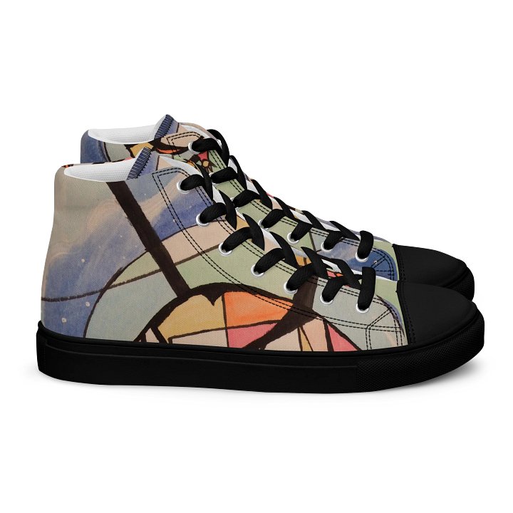 Cubism Painting: The Dream of a Tardigrade Women's High Top Canvas Shoes by Allcolor product image (2)