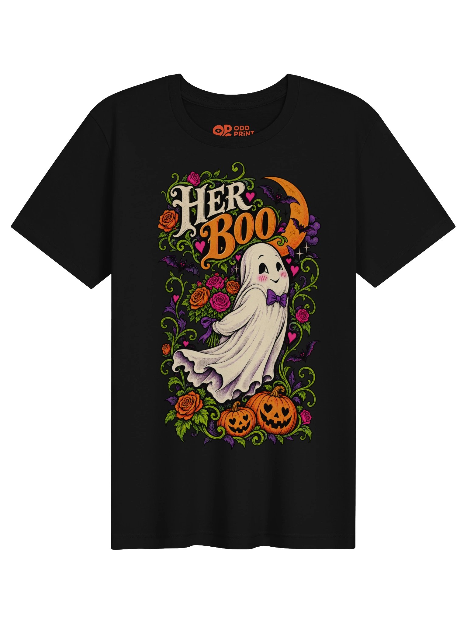 Couples Halloween T-Shirt – Her Boo Ghost product image (5)