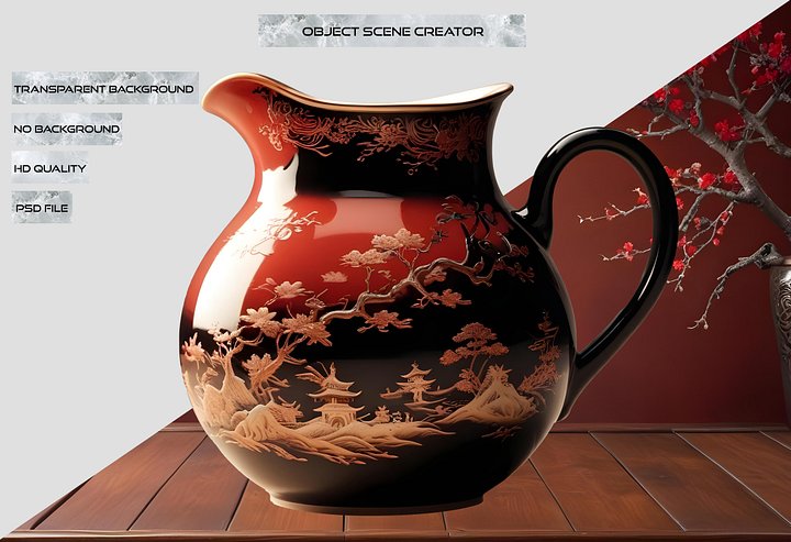 Imperial Landscape Pitcher – Art Deco Elegance PNG product image (2)