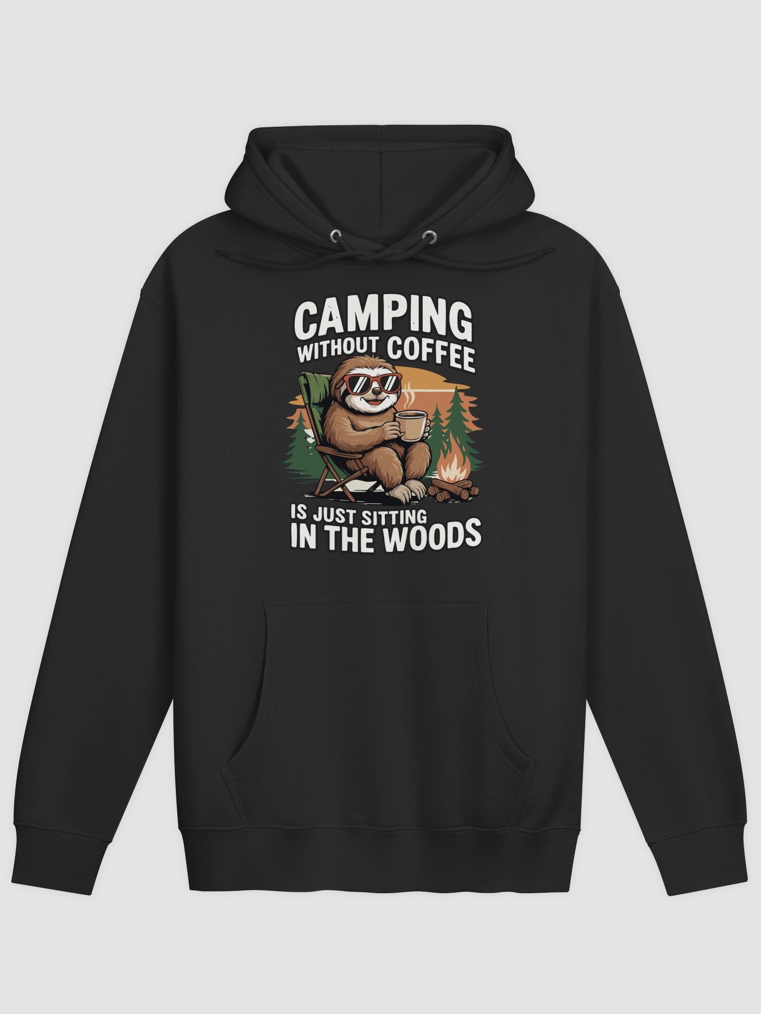 Sloth Camping Vibes Hoodie - Funny Nature Lover Pullover Hoodie | Soft Fleece product image (1)