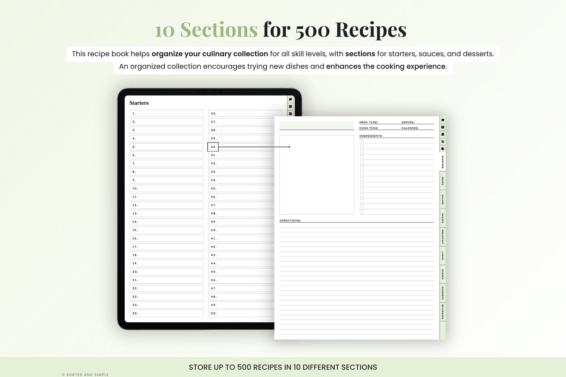 Digital Recipe Book - Green product image (3)