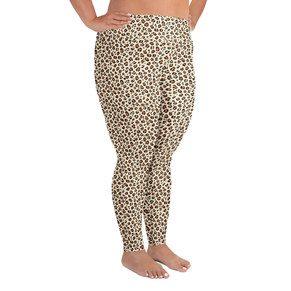 Comfortable Plus Size Leggings Brown Leopard Print product image (4)
