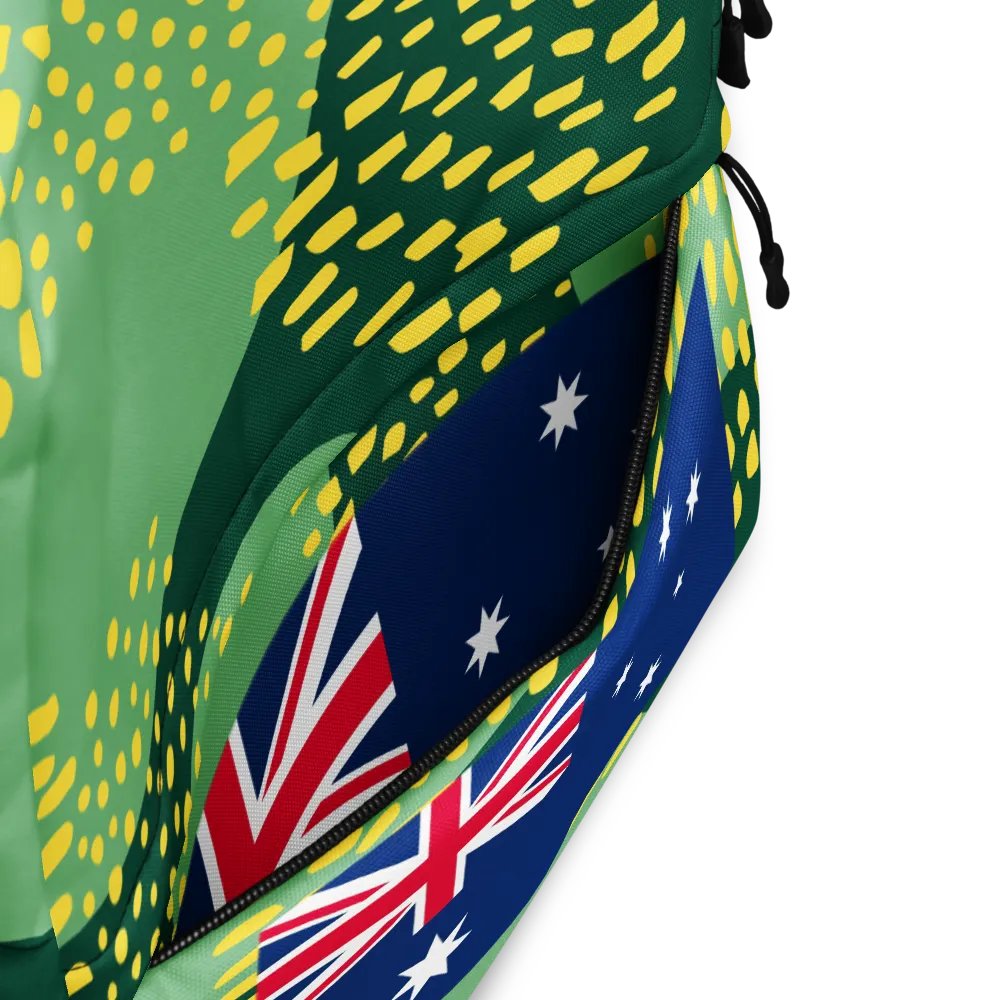 "Australia" Green and Gold Forever! Backpack product image (3)