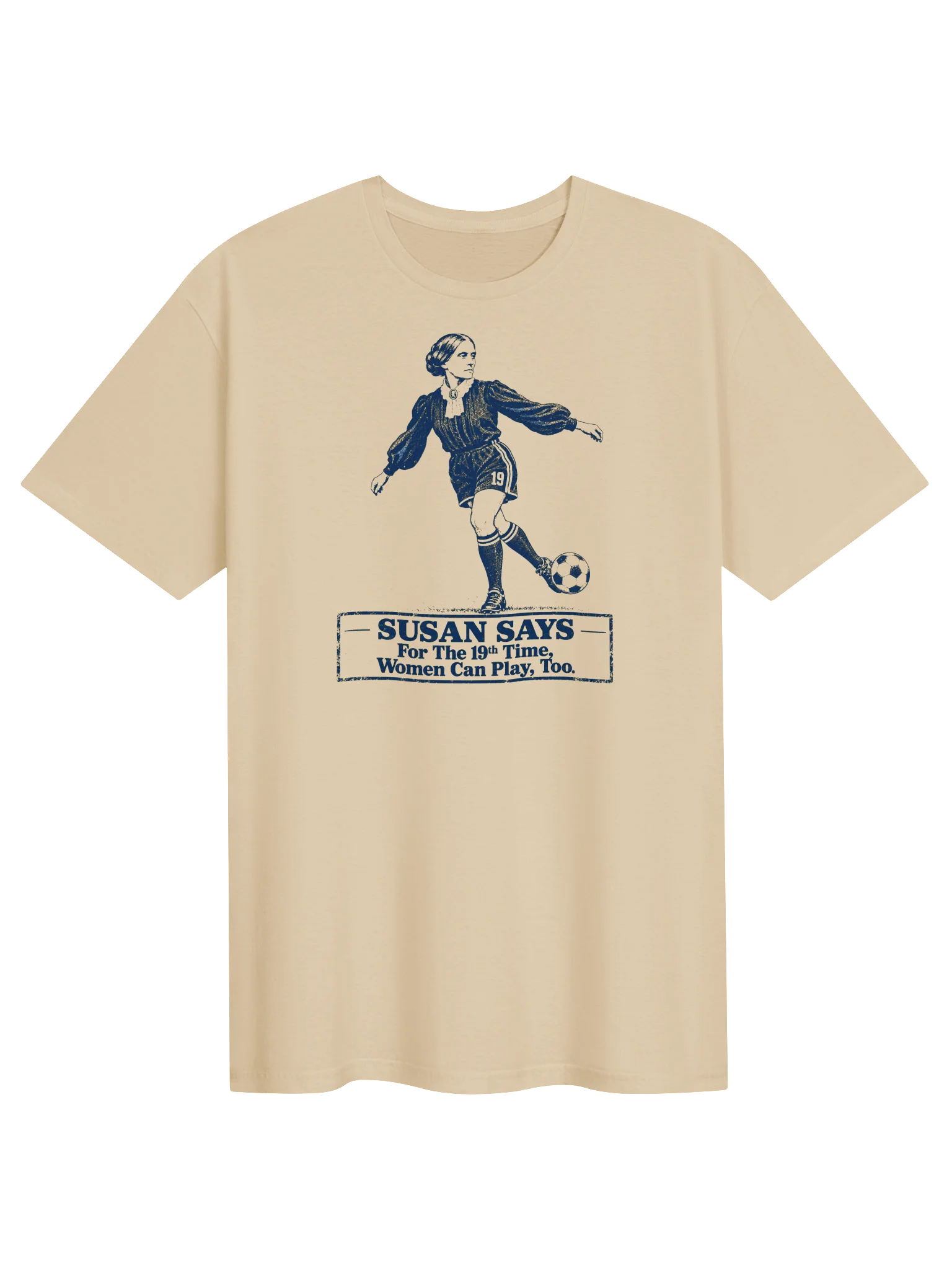 Susan B. Anthony Women Can Play, Too Soccer Tee product image (1)