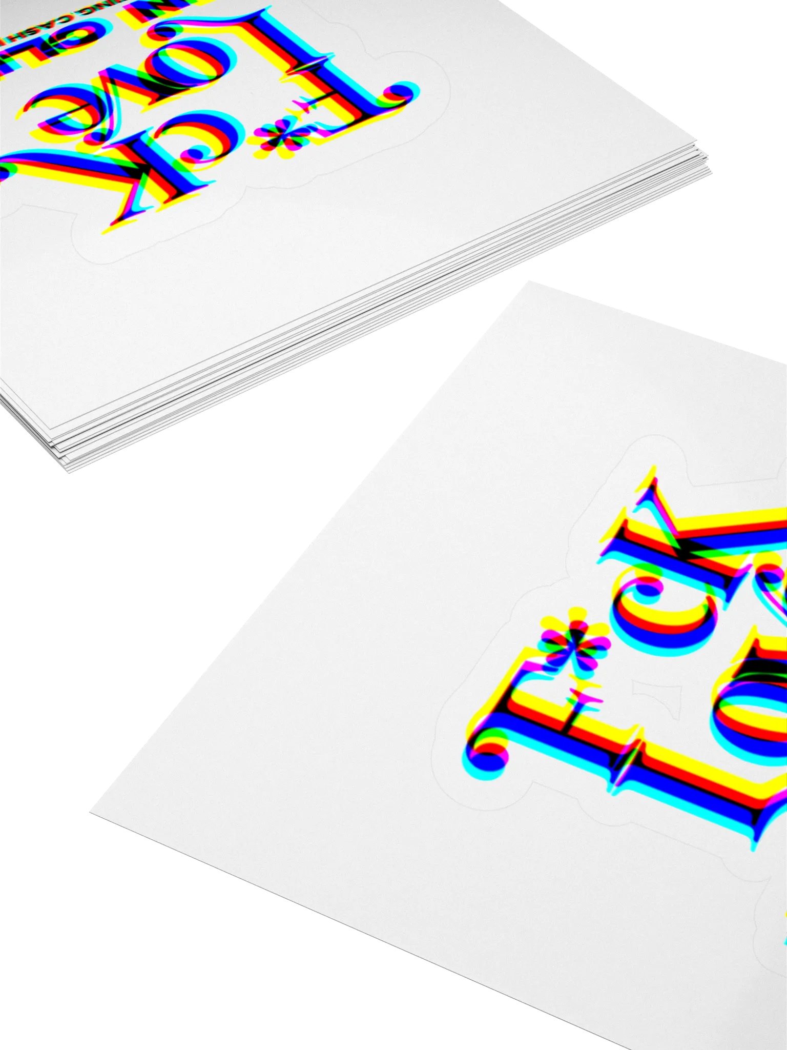 F**K Love Fan Club Kiss Cut Stickers product image (12)