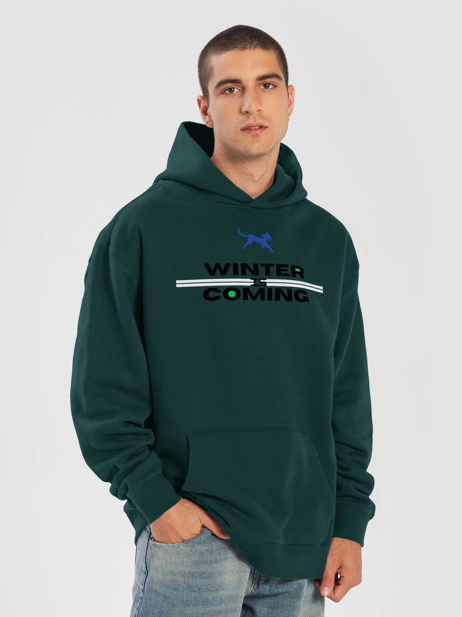 Leaping Cat Graphic Relaxed Hoodie product image (4)