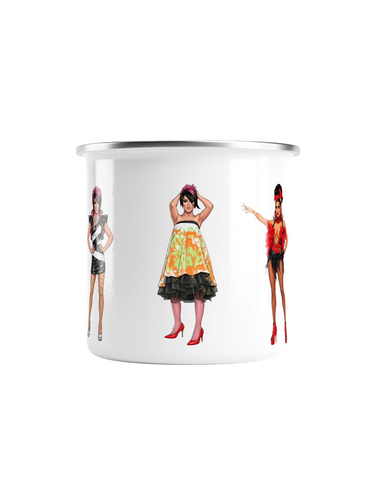 "Season 4 Looks" Wraparound Enamel Mug product image (2)