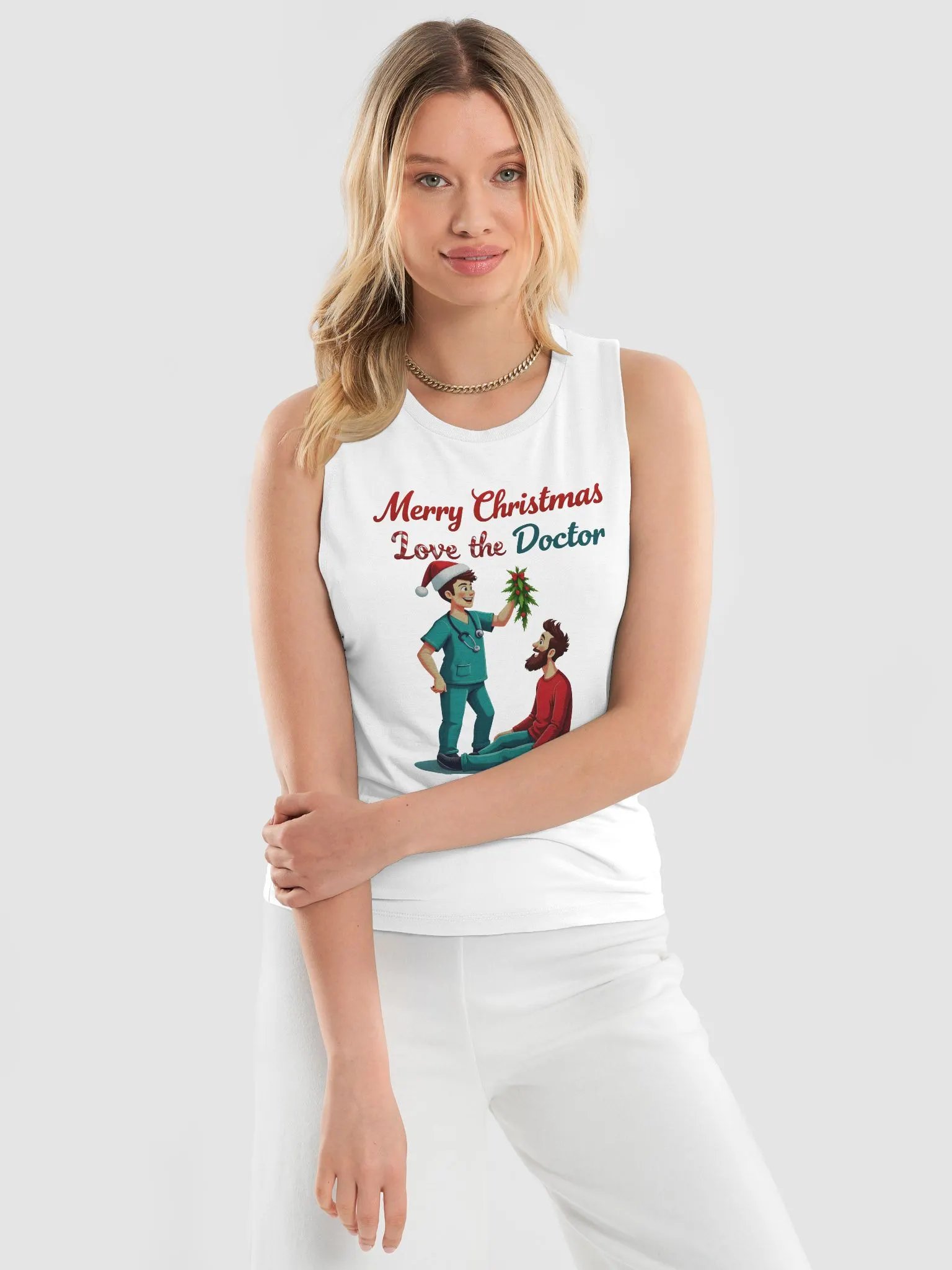 Santa Scrubs Christmas Muscle Tank product image (14)