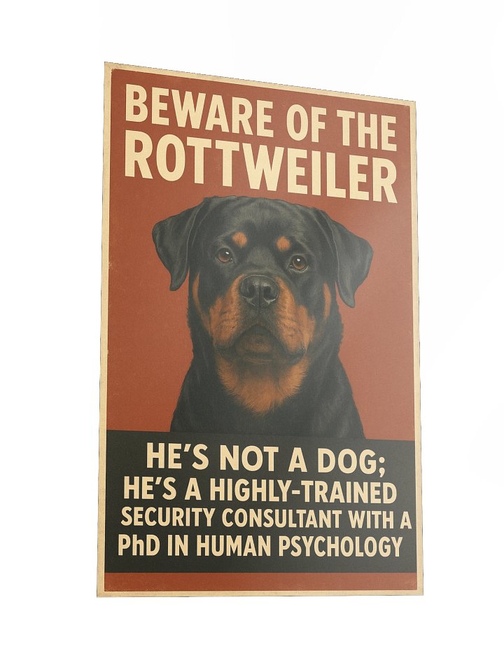 Beware of the Rottweiler Poster product image (4)