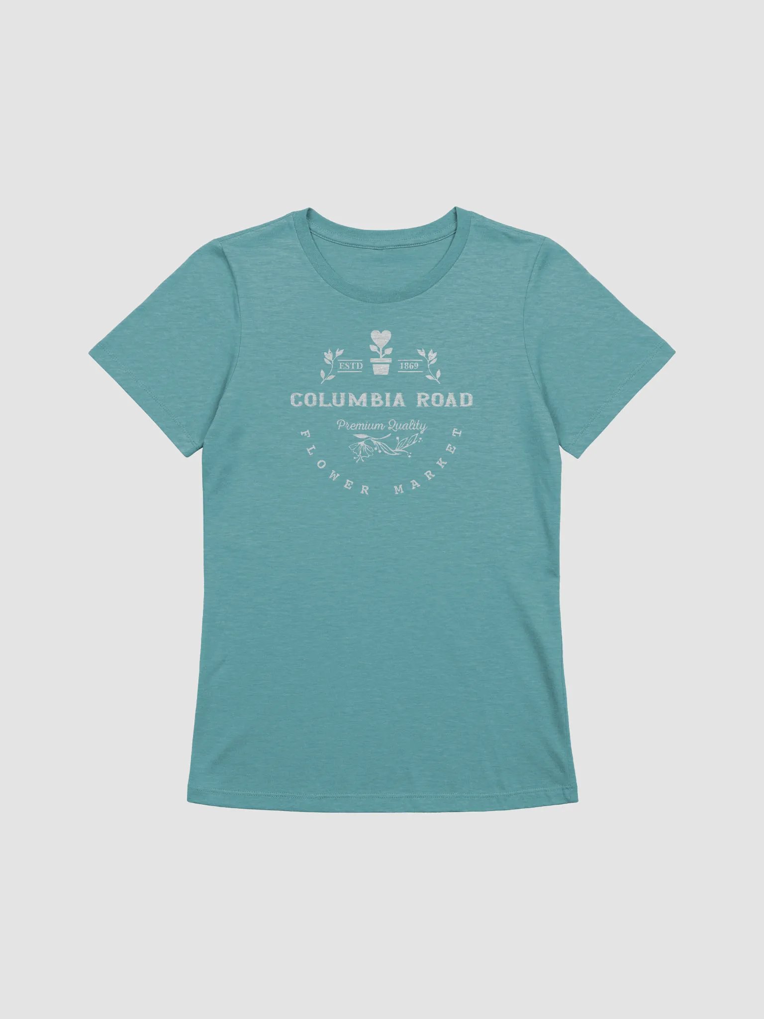 Columbia Road Market Women's Relaxed-fit T-Shirt (Blue Lagoon) product image (1)