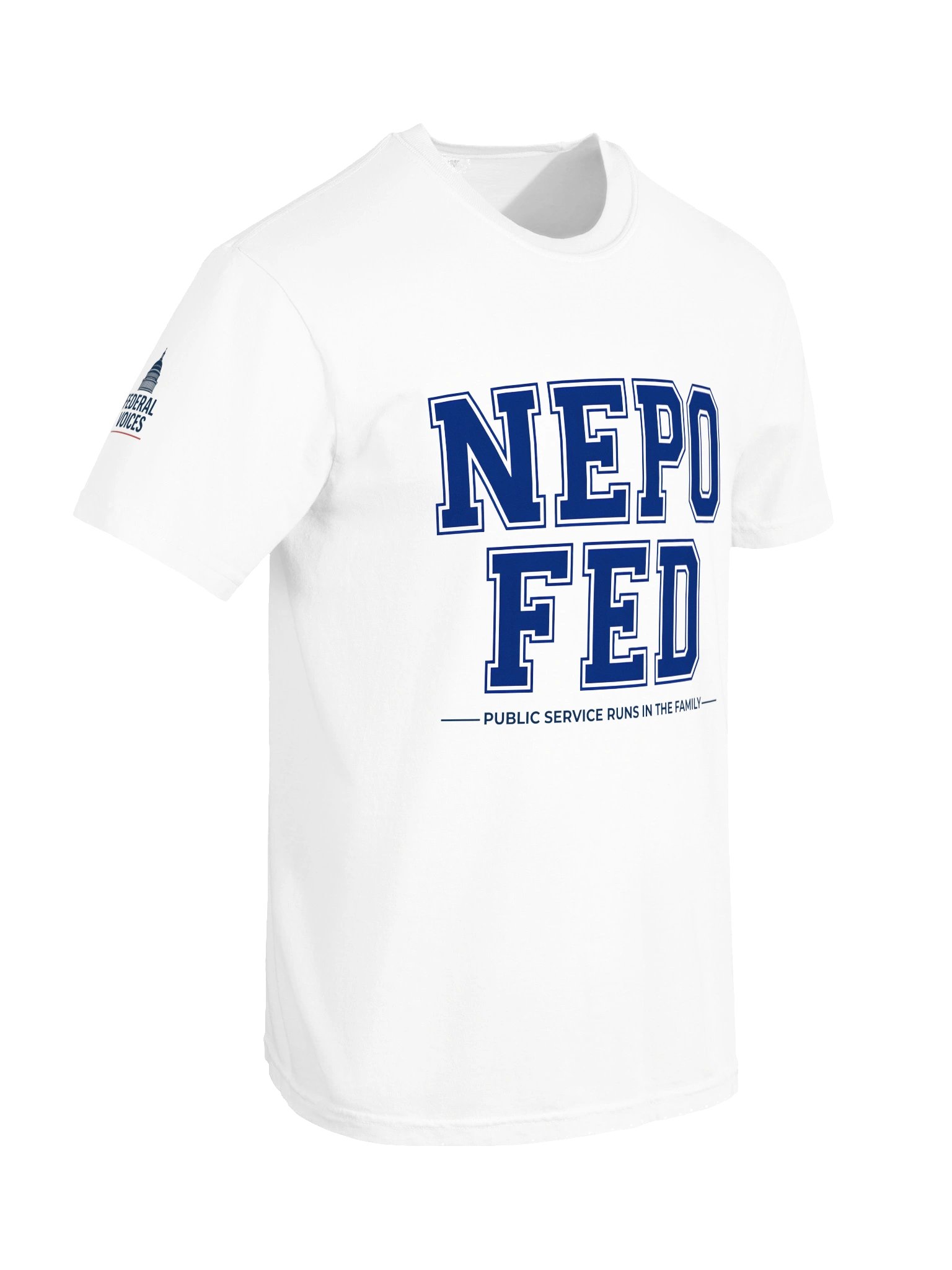 Nepo Fed White Tee — Public Service Is Hereditary product image (6)