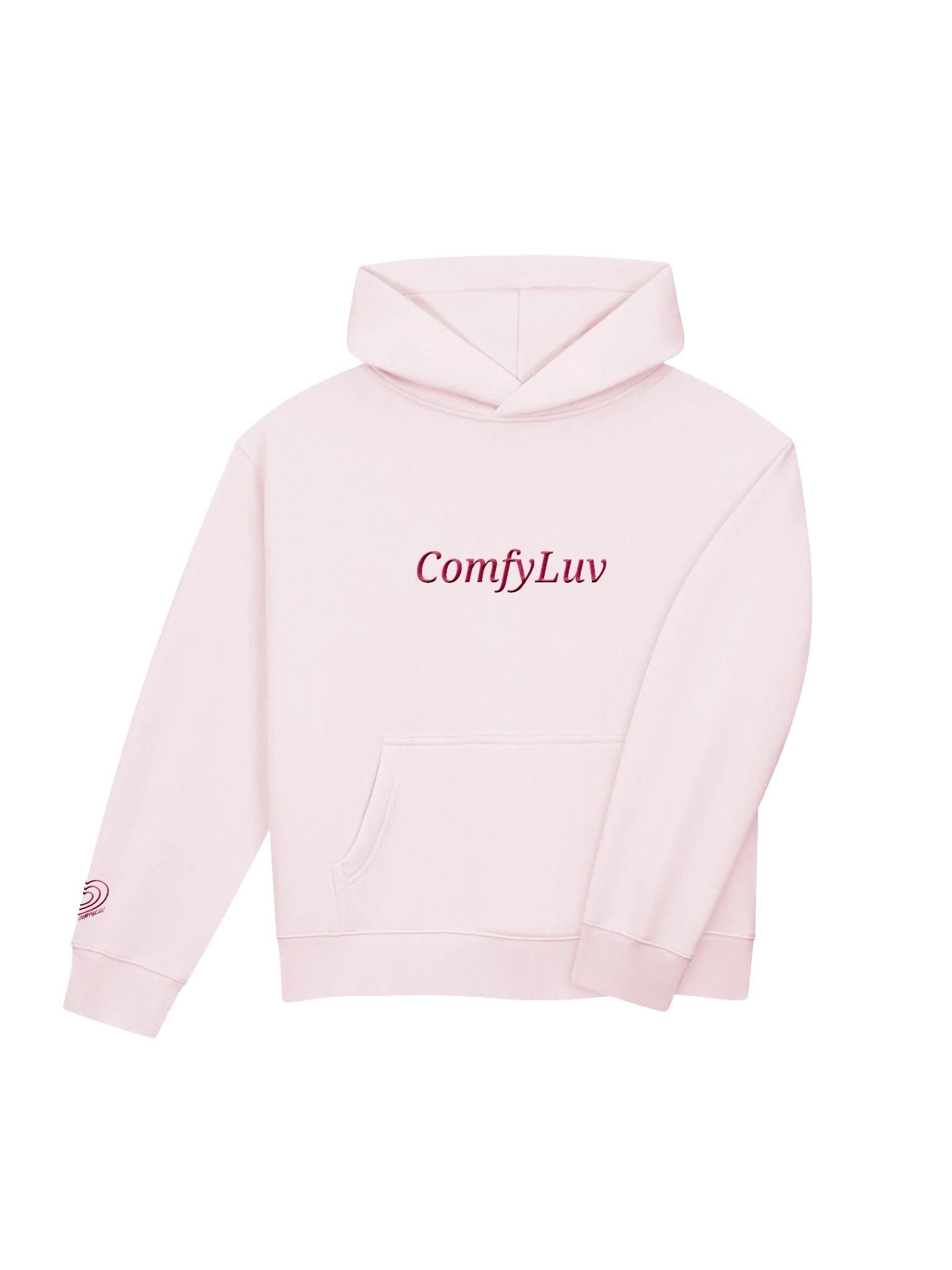 Slightly Cropped Hoodies Baby Pink product image (4)
