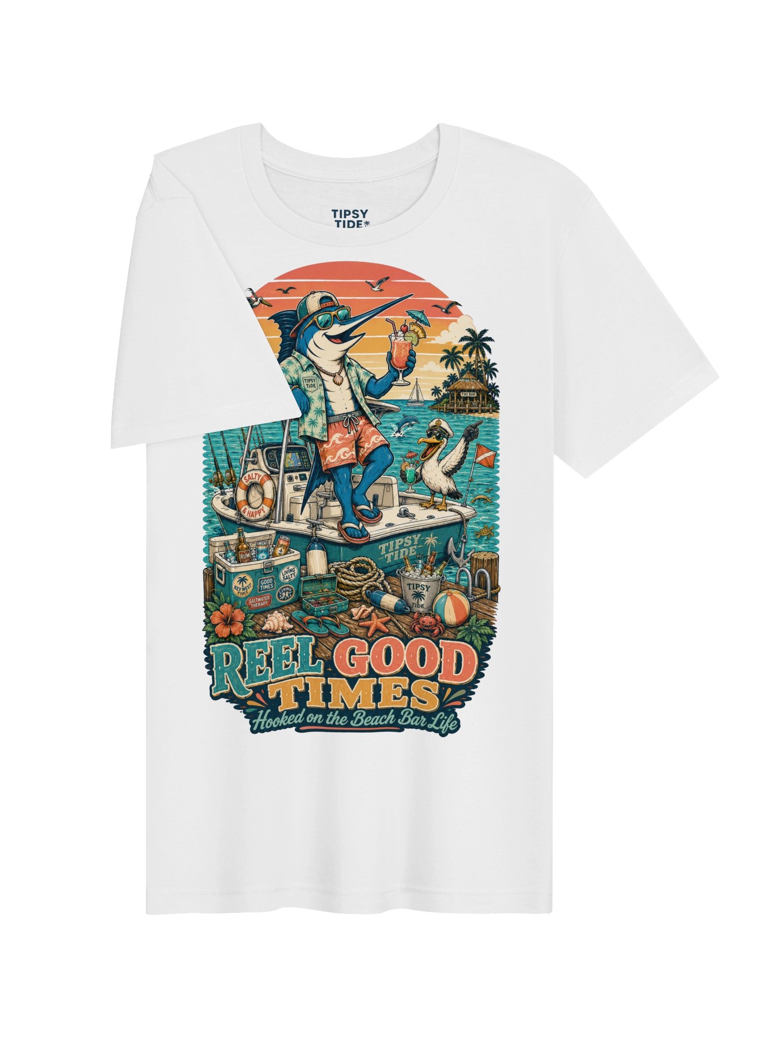 Reel Good Times Tropical Marlin Tee product image (4)