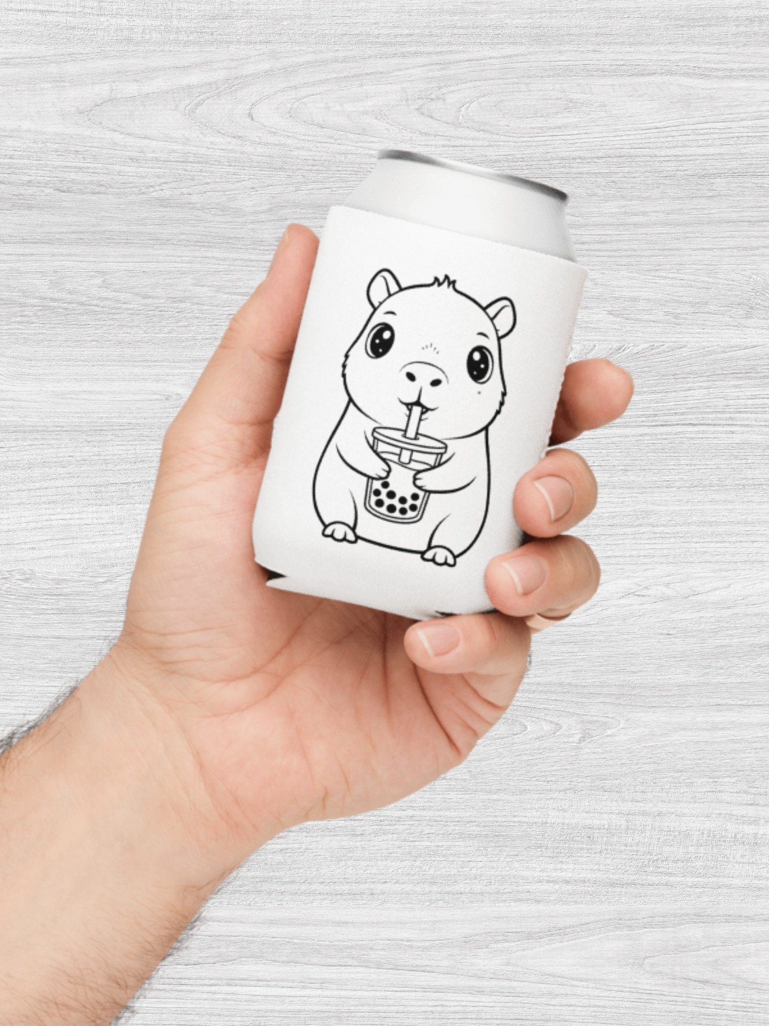 Kawaii Design Capybara Bubble Tea Can Cooler Cute Boba Drink Sleeve Gift for Animal Lovers product image (1)