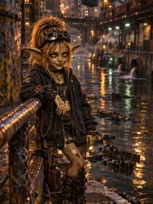 Adyta was built around the Ashrun. Freight, factories, old warehouses, corporate infrastructure, industrial runoff, and just enough weird crap under the surface to make swimming in it a terrible life choice. So naturally, the city keeps using it for everything. #Nib #Adyta #CityLore #FantasyCyberpunk #Worldbuilding