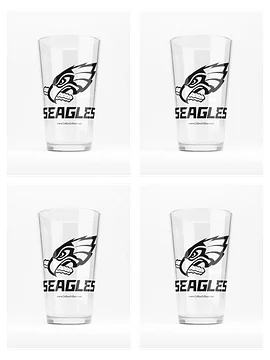 Seagles 4 Pint Glasses Set