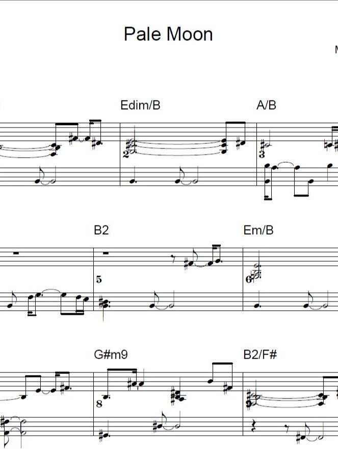 Pale Moon - ModJazz - Piano sheet music product image (1)