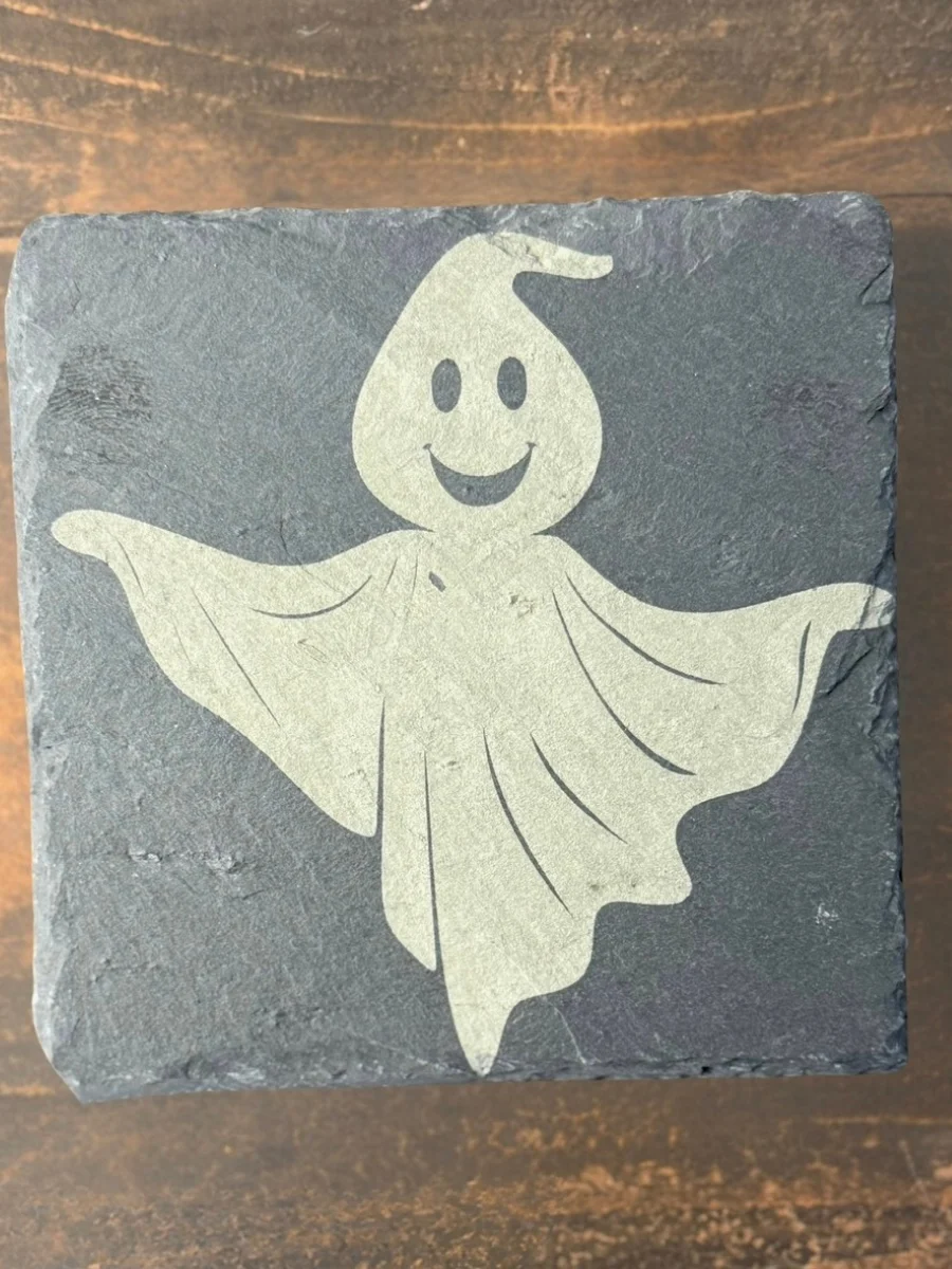 Vintage Halloween Engraved Slate Coasters, Set of 4, Round or Square product image (4)