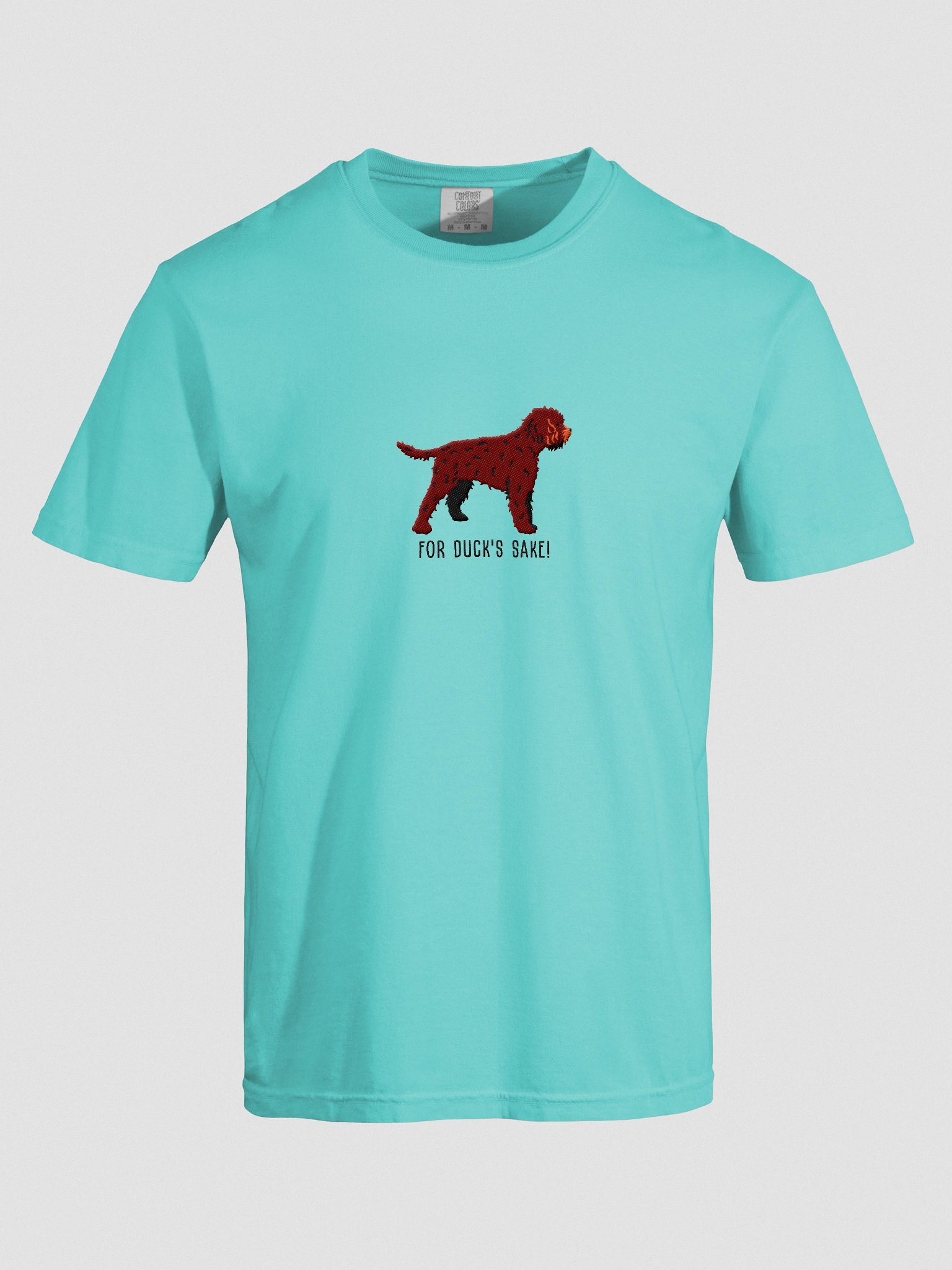 For Duck's Sake! T-Shirt(Embroidered) of a Lagotto Romagnolo(Liver) product image (10)