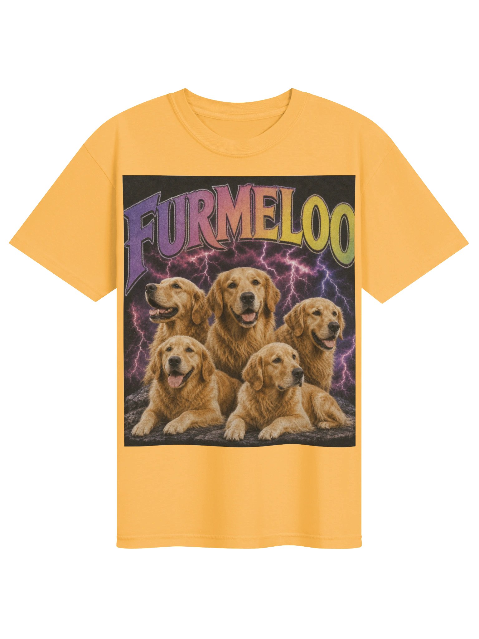 Furmeloo Golden Retriever Family Vintage T-Shirt product image (2)