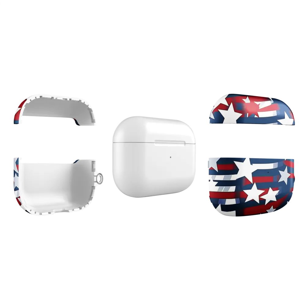 Patriotic Waves All-Over Print AirPods® Pro Gen 1 and 2 Gen 1 and 2, Gen 3 Cases product image (2)