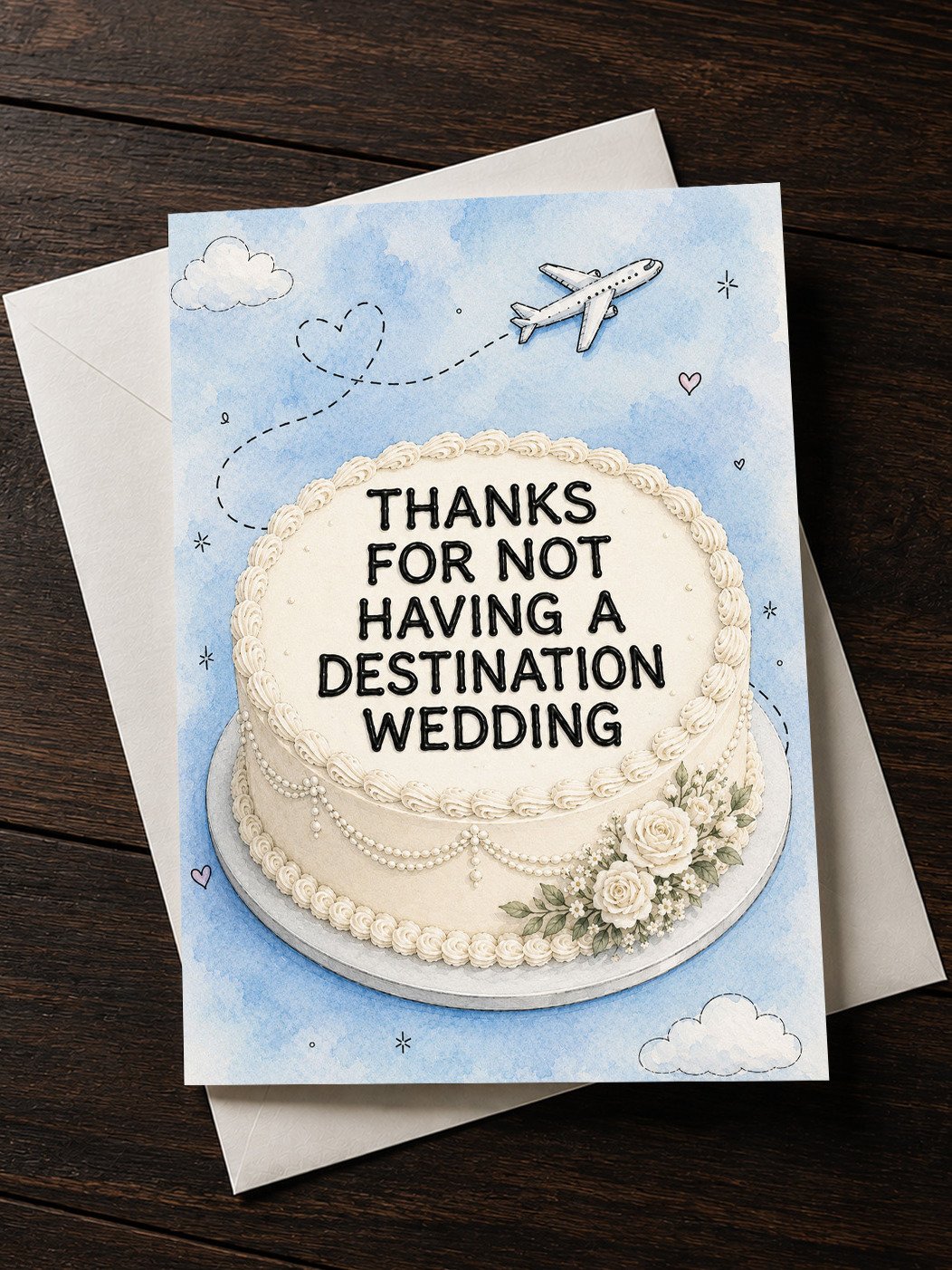 Funny WEDDING DAY CARD: Thanks For Not Having A Destination Wedding product image (1)