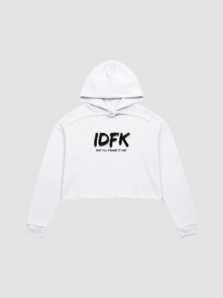 IDFK Black & White Crop Top Hoodie product image (2)
